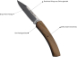 Preview: Edelwild Jagd/- Taschenmesser Anaconda aus Chirurgiestahl (Olivenholz)
