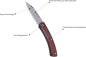 Preview: Edelwild Jagd/- Taschenmesser Anaconda aus Chirurgiestahl (Veilchenholz)