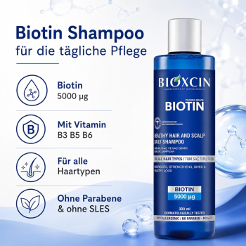 Preview: Bioxcin Biotin Shampoo for All Hair Types - 300 ml