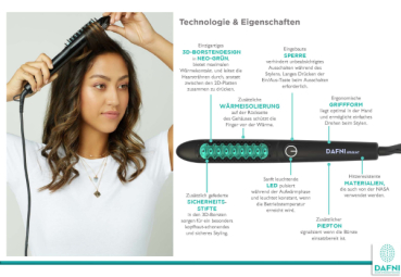 Preview: DH1.3M DAFNI Muse - Haarstyling- und Glättungsbürste
