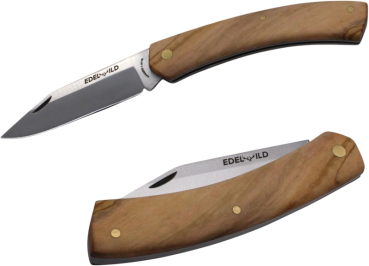 Edelwild Jagd/- Taschenmesser Anaconda aus Chirurgiestahl (Olivenholz)