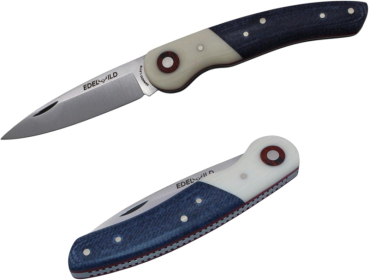 Edelwild Jagd/- Taschenmesser Python (blau/weiß)