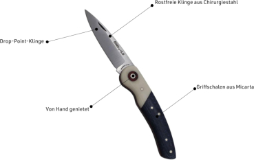 Preview: Edelwild Jagd/- Taschenmesser Python (blau/weiß)