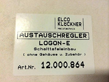 Preview: Elco Klöckner Heiztechnik LOGON-E Artikelnummern 12000864 Austauschregler Schalttafeleinbau