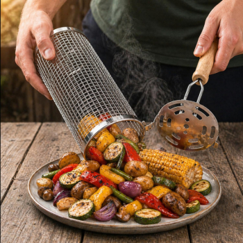 Preview: Grill Welten Grillkorb Edelstahl