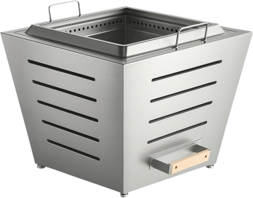 Grill Welten Raucharme Feuerschale (Firepit) aus Edelstahl – Stainless Steel