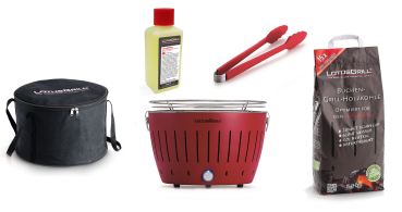 Starter-Set LotusGrill Classic Feuerrot, 5-tlg.