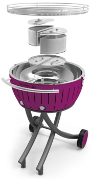 Preview: Starter-Set LotusGrill XXL Pflaumenlila, 5-tlg