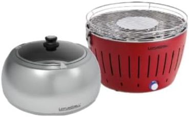 Preview: LotusGrill Grillhaube Edelstahl Classic DK-SG-34 integrierter Thermometer
