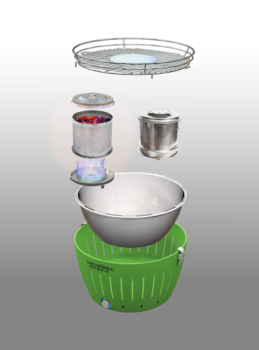 Preview: LotusGrill Hybrid Classic Feuerrot