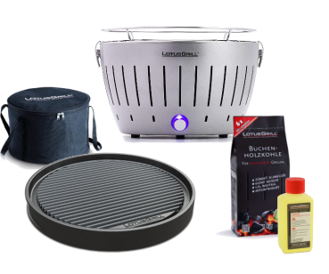 Asia-Set LotusGrill Classic Silber Metallic, 5-tlg.