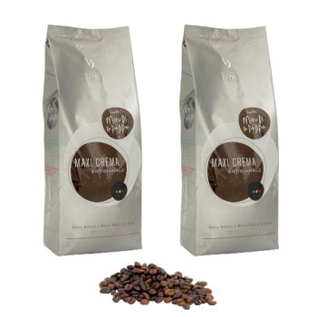 2 x Mauri & Peppe Maxi Crema ganze Bohnen 1000 g