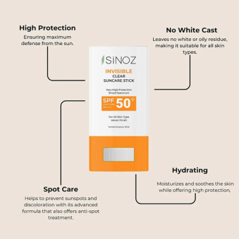 Preview: SINOZ Sinoz Invisible Clear Suncare Stick SPF50+