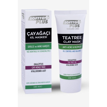 Softto Plus Tea Tree Clay Mask Anti-Acne & Blemish - 100 ml