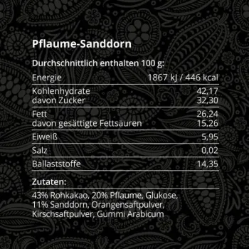 Preview: Takamanda Kakao Pflaume-Sanddorn Pearls 60 gTakamanda Kakao Pflaume-Sanddorn Pearls 60 g