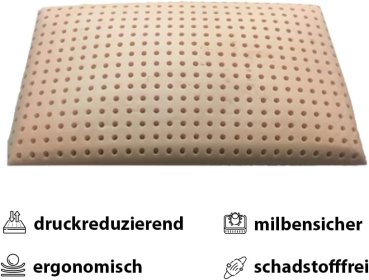Preview: MAPE Nackenstützkissen viscoelastischer Thermo-Soft-Schaum mit 100% Baumwollbezug, geruchlos (Baby-/Kinder, 50 x 30 x 6 cm)