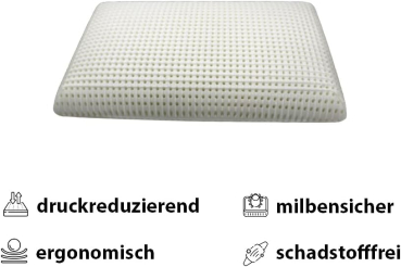 Preview: MAPE Nackenstützkissen viscoelastischer Thermo-Soft-Schaum mit 100% Baumwollbezug - geruchlos