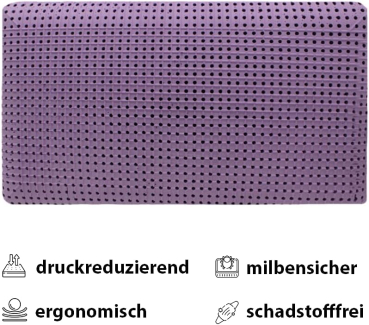 Preview: MAPE Duftkissen Nackenstützkissen viscoelastischer Thermo-Soft-Schaum mit 100% Baumwollbezug (Lavendel, 73 x 43 x 13,8 cm)