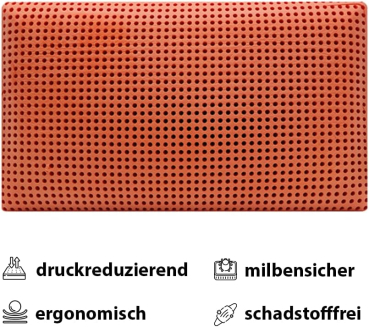 Preview: MAPE Duftkissen Nackenstützkissen viscoelastischer Thermo-Soft-Schaum mit 100% Baumwollbezug (Zitrus, 73 x 43 x 13,8 cm)
