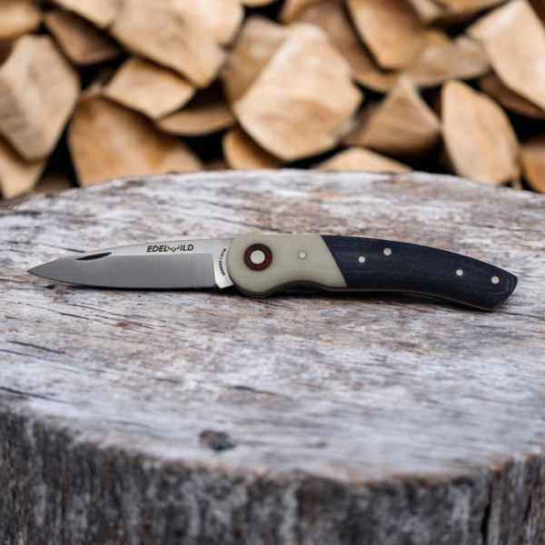 Edelwild Jagd/- Taschenmesser Python (blau/weiß)