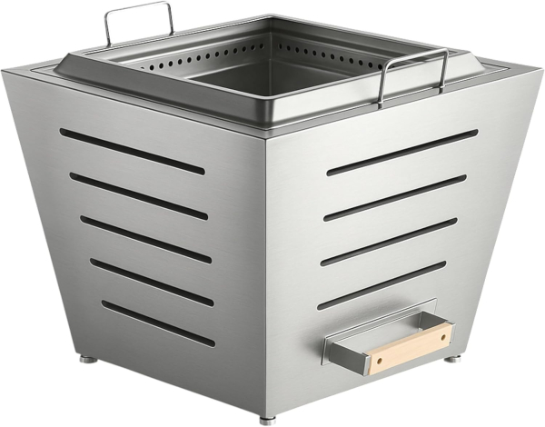 Grill Welten Raucharme Feuerschale (Firepit) aus Edelstahl – Stainless Steel