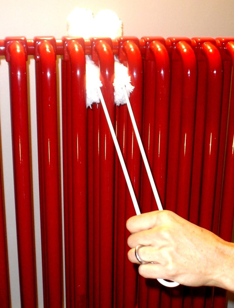Microfiber cleaning device for radiators & tubular radiators from Schwarz-Technik