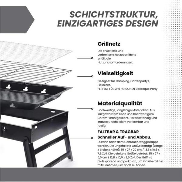 IMEX tragbarer Mini BBQ Grill