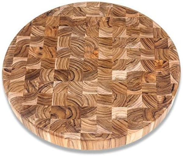 Teak cutting board, round (TH303)