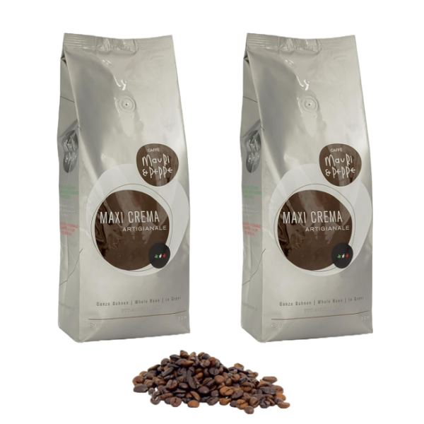 2 x Mauri & Peppe Maxi Crema Whole Beans 1000 g