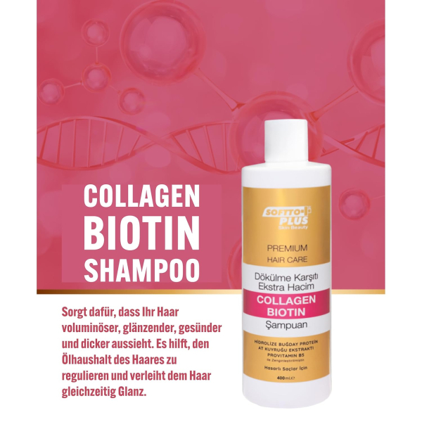Softto Plus Collagen & Biotin Shampoo - 400 ml