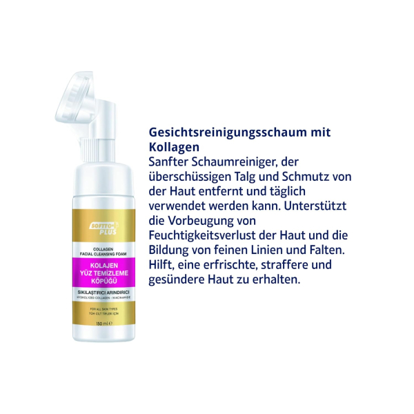 Softto Plus Facial Cleansing Foam with Collagen - 150ml