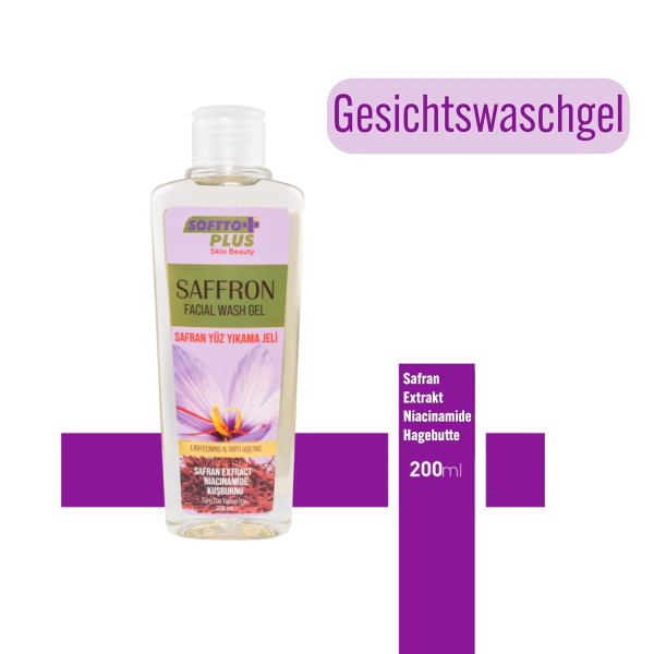 Softto Plus Safran Facial Wash Gel - 200 ml