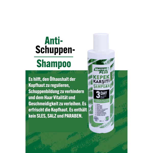 Softto Plus Anti-Schuppen-Shampoo - 250 ml