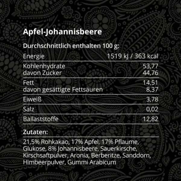 Takamanda Kakao Apfel-Johannisbeere Pearls 60 g