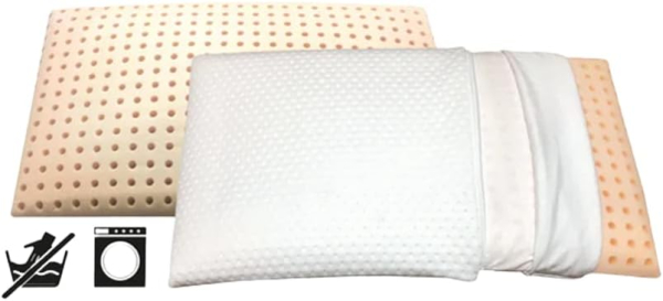 MAPE Nackenstützkissen viscoelastischer Thermo-Soft-Schaum mit 100% Baumwollbezug, geruchlos (Baby-/Kinder, 50 x 30 x 6 cm)